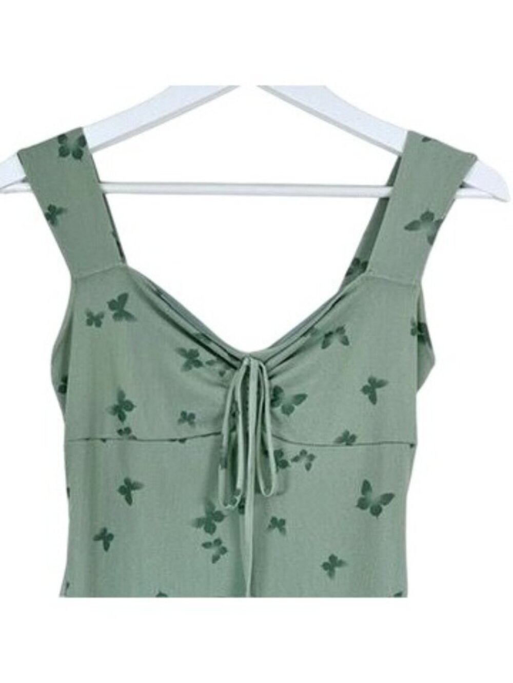 Y2K Womens Sz M Sheer Dark Fairy Asymetrical Lettuce Hem Butterfly Soft Grunge - Picture 6 of 16